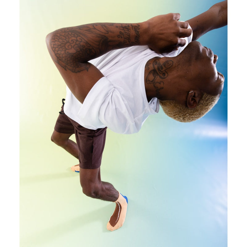 Kojinės Cinamono suktinukas, žaismingos spalvotos kojinės, Originali dovana vyrams, moterims, vaikams ir paaugliams, universalus dydis, cinamono keksiuko formos kojinės - EAT MY SOCKS Cinnamon Roll