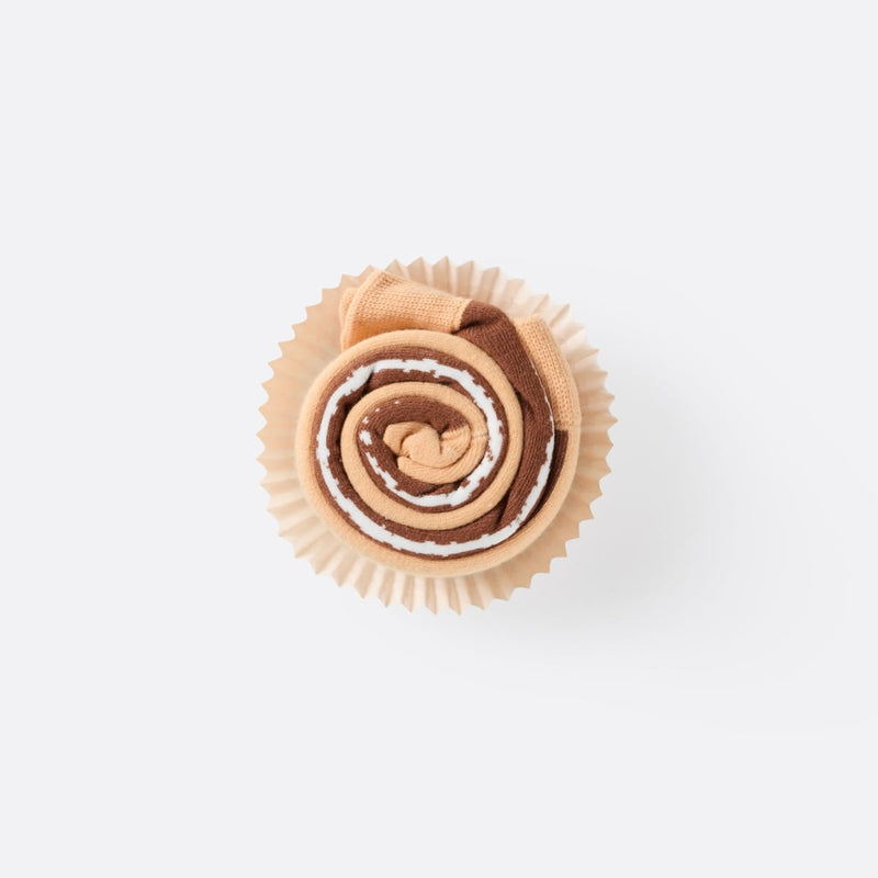 Kojinės Cinamono suktinukas, žaismingos spalvotos kojinės, Originali dovana vyrams, moterims, vaikams ir paaugliams, universalus dydis, cinamono keksiuko formos kojinės - EAT MY SOCKS Cinnamon Roll
