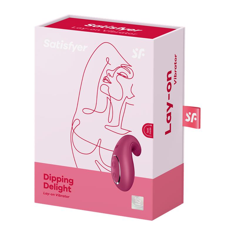 Galingas klitorio stimuliatorius, moteriškas vibratorius, sekso žaislai moterims - SATISFYER VIBE DIPPING DELIGHT BERRY