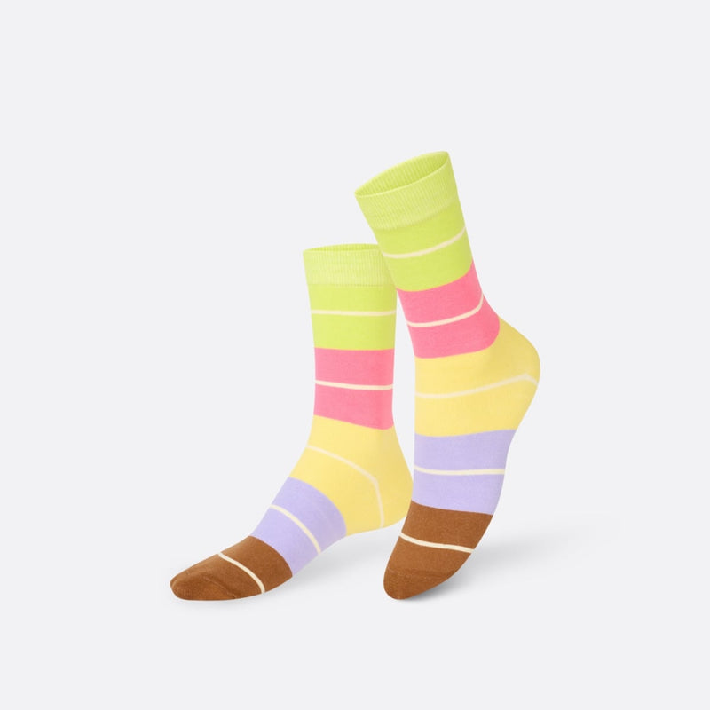 Kojinės Sausainiai Makarunai, žaismingos spalvotos kojinės, Originali dovana vyrams, moterims, vaikams ir paaugliams, universalus dydis, Macaron pyragaičių formos kojinės  - EAT MY SOCKS Bon Macaron