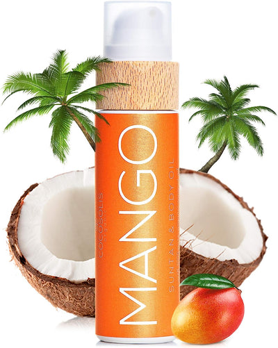 COCOSOLIS Organiškas Mangų Įdegio Aliejus Kūnui MANGO tanning oil, įdegiui saulėje ir soliariume