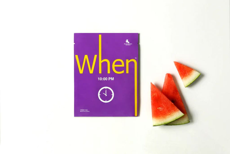 WHEN Beauty 10:00 PM Bio-Cellulose Sheet Face Mask, Priešraukšlinės Premium Klasės Bio-Celiuliozės Lakštinės Veido Kaukės