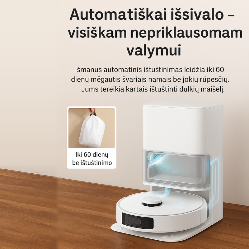 Dulkių Siurblys-Robotas Dreame L10S Plus, Su Plovimo Funkcija, Automatinis Išsivalymas