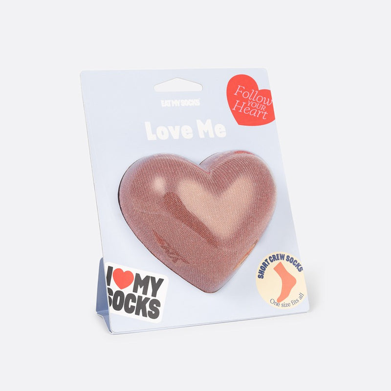 Kojinės Širdis, žaismingos spalvotos kojinės, Originali dovana vyrams, moterims, vaikams ir paaugliams, universalus dydis, širdies formos kojinės  - EAT MY SOCKS Love Me