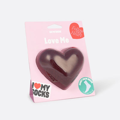 Kojinės Širdis, žaismingos spalvotos kojinės, Originali dovana vyrams, moterims, vaikams ir paaugliams, universalus dydis, širdies formos kojinės  - EAT MY SOCKS Love Me