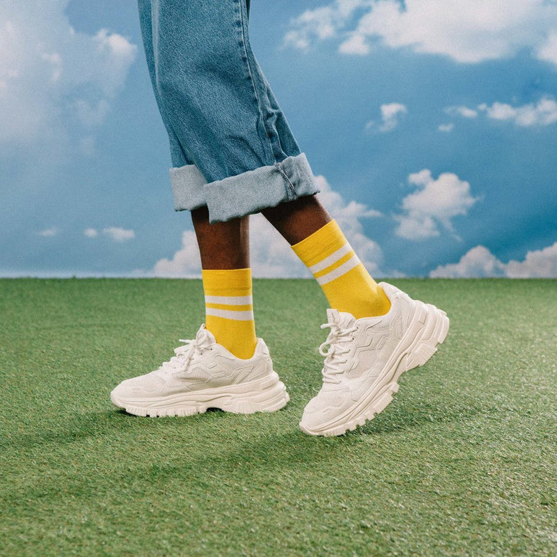 Kojinės Šveicariškas Sūris Gruyere, žaismingos spalvotos kojinės, Originali dovana vyrams, moterims, vaikams ir paaugliams, universalus dydis, sūrio formos kojinės  - EAT MY SOCKS Soft Gruyère Cheese