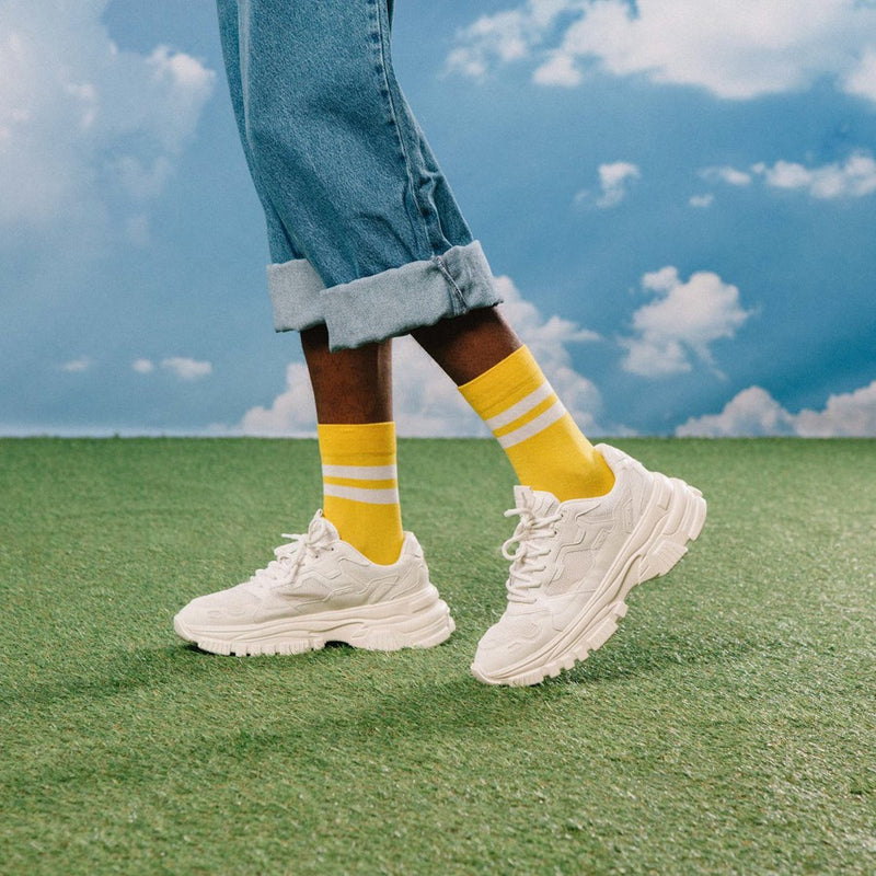 Kojinės Šveicariškas Sūris Gruyere, žaismingos spalvotos kojinės, Originali dovana vyrams, moterims, vaikams ir paaugliams, universalus dydis, sūrio formos kojinės  - EAT MY SOCKS Soft Gruyère Cheese