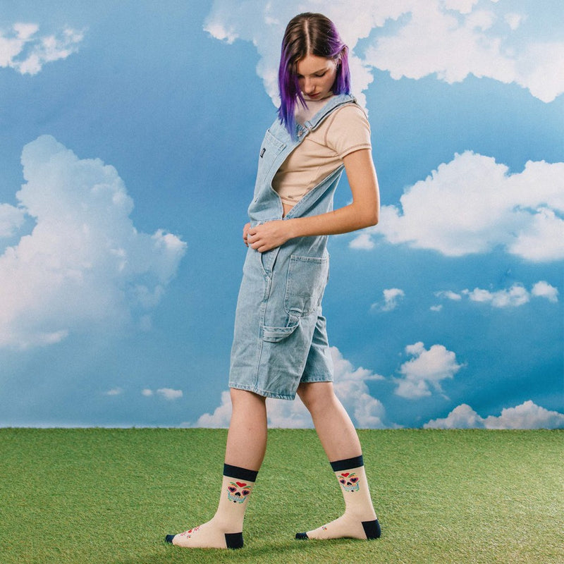 EAT MY SOCKS Calaca, Kojinės Meksikietiška Kaukolė, žaismingos spalvotos kojinės, Originali dovana vyrams, moterims, vaikams ir paaugliams, universalus dydis, kaukolės formos kojinės