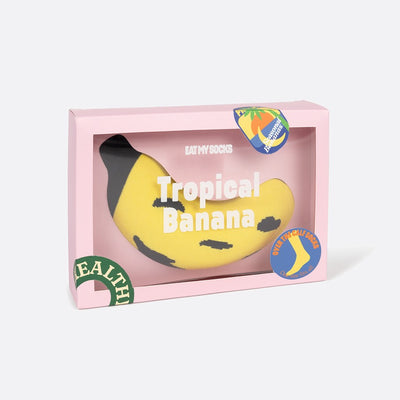 Kojinės bananas, žaismingos spalvotos kojinės, Originali dovana vyrams, moterims, vaikams ir paaugliams, universalus dydis, banano formos kojinės  - EAT MY SOCKS Tropical Banana