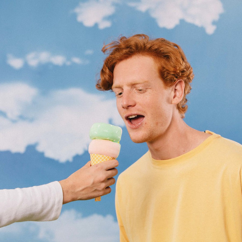 EAT MY SOCKS Dolce Gelato, Kojinės Ledai Traškiame Vaflyje, žaismingos spalvotos kojinės, Originali dovana vyrams, moterims, vaikams ir paaugliams, universalus dydis, vaisinių ledų formos kojinės