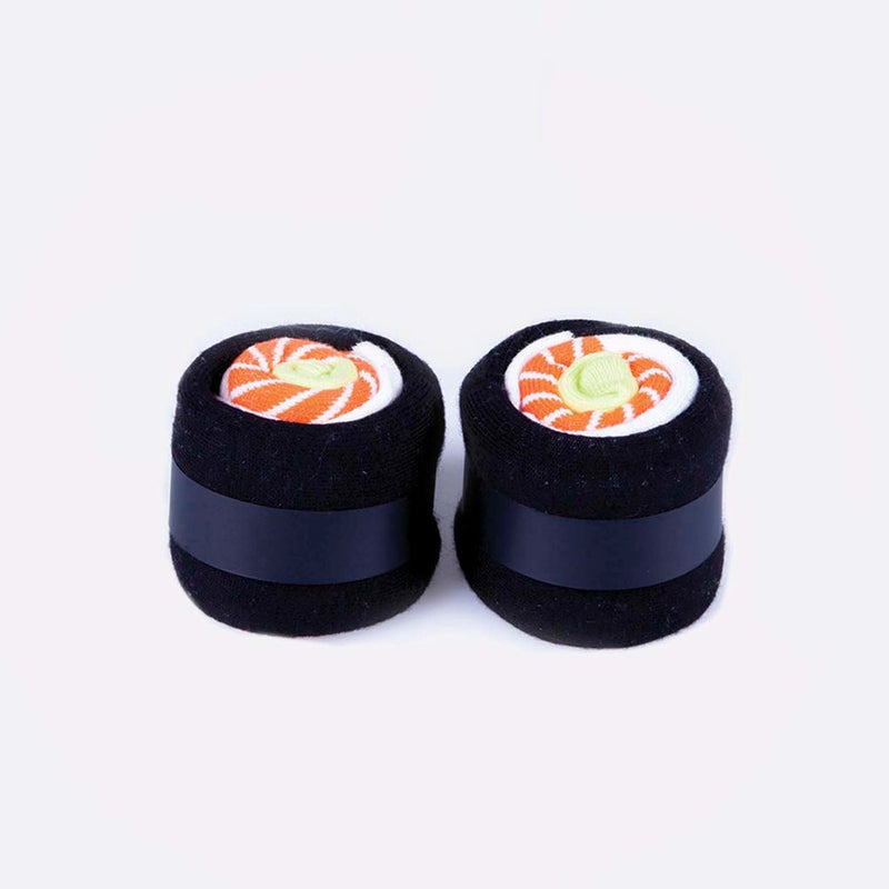 Kojinės Suši, žaismingos spalvotos kojinės, Originali dovana vyrams, moterims, vaikams ir paaugliams, universalus dydis, suši formos kojinės - EAT MY SOCKS Salmon Maki Sushi