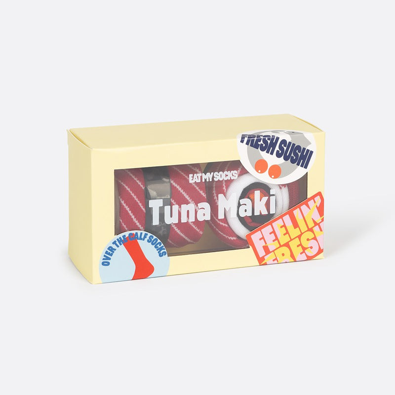 Kojinės Suši, žaismingos spalvotos kojinės, Originali dovana vyrams, moterims, vaikams ir paaugliams, universalus dydis, suši formos kojinės - EAT MY SOCKS Salmon Maki Sushi