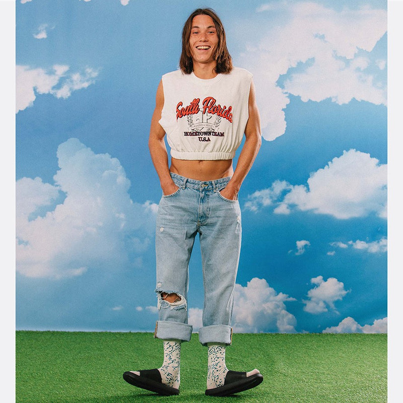 Kojinės Mėlynasis Pelėsinis Sūris, žaismingos spalvotos kojinės, Originali dovana vyrams, moterims, vaikams ir paaugliams, universalus dydis, sūrio formos kojinės  - EAT MY SOCKS Blue Cheese