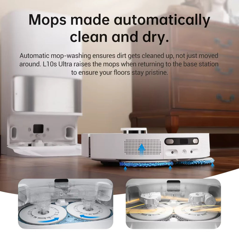 Dreame L10S Plus Robot Vacuum Cleaner with Smart Mopping, Automatic Self-Cleaning, Powerful Suction, and AI Navigation
