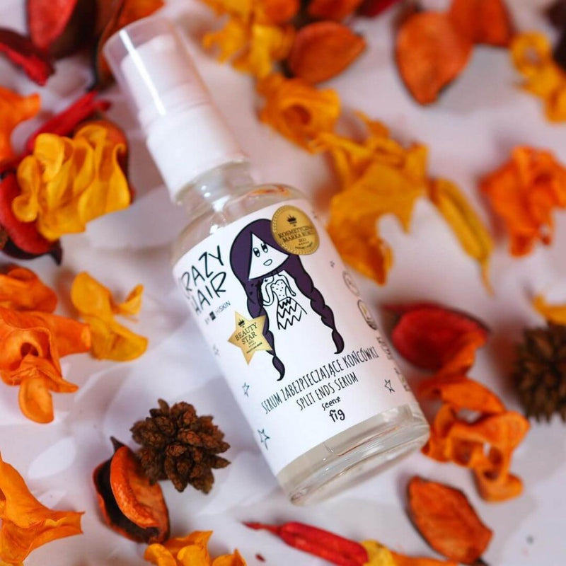Crazy Hair Fig Split End Serum, Atstatantis serumas plaukų galiukams, serumas nuo plaukų slinkimo, serumas nuo plaukų galiukų lūžinėjimo, plaukų galiukus saugantis serumas, plaukų galiukus stiprinantis serumas, serumas sausiems plaukams, serumas nušiurusiems plaukams