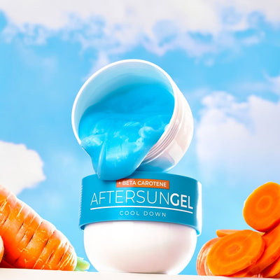 BYROKKO Shine Brown After Sun Šaldantis Gelis su Beta Karotenu 200 g, apsaugo nuo odos lupimosi, išlaiko įdegį ilgiau, drėkina odą, vėsinantis gelis veidui ir kūnui