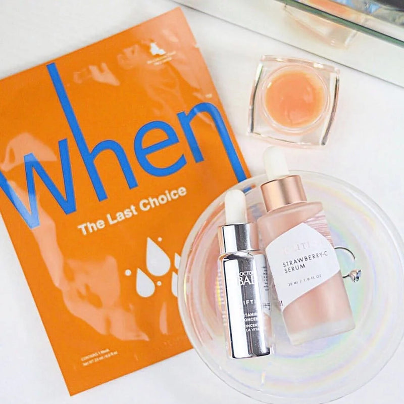 WHEN Beauty The Last Choice Extra-Hydrating Bio-Cellulose Sheet Face Mask, Drėkinančios Premium Klasės Bio-Celiuliozės Lakštinės Veido Kaukės su Hialurono rūgštimi