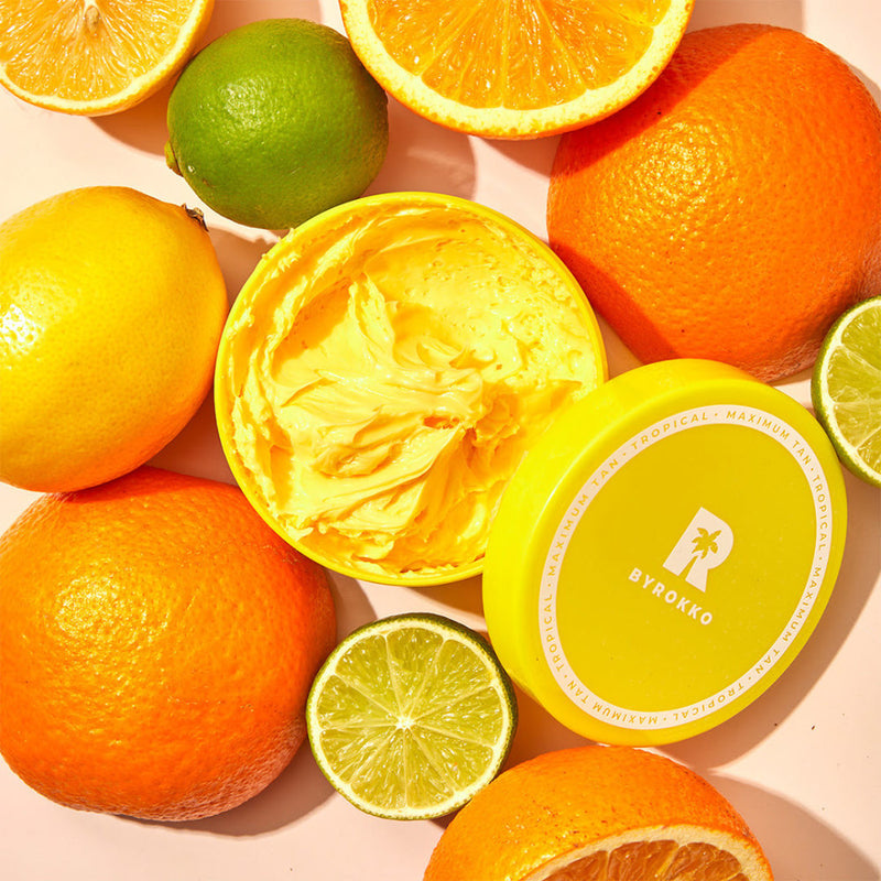 Tropinių vaisių įdegio kremas su apelsinais BYROKKO Shine Brown Tropical Tanning Cream