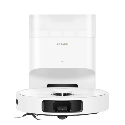 Dulkių Siurblys-Robotas Dreame L10S Plus baltas robotas su įkrovimo ir dulkių surinkimo stotimi