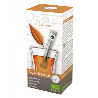 BISTRO TEA Ekologiška Juodoji Arbata, 15 Arbatos Lazdelių, ENGLISH BREAKFAST TEA STICKS