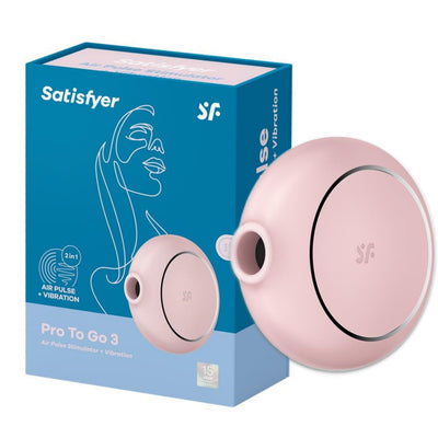 Pulsuojantis ir Vibruojantis Klitorio Stimuliatorius, sekso žaislai moterims, Puiki dovana Jai - Satisfyer PRO TO GO 3 Air Pulse Clitoris Stimulator