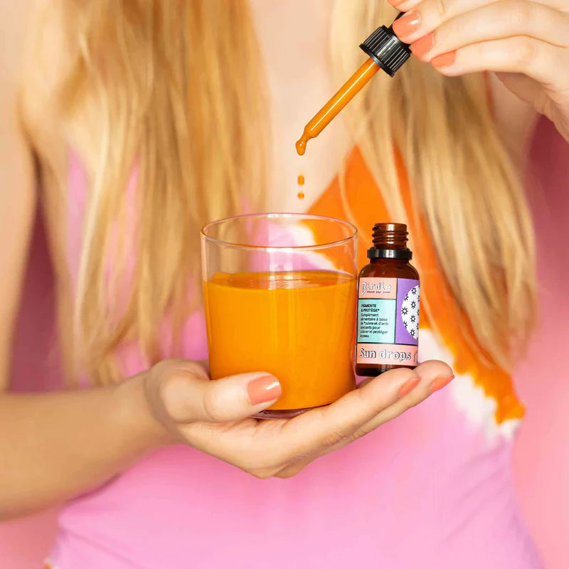 Birdie Sun Drops maisto papildas odos švytėjimui ir gražiam įdegiui