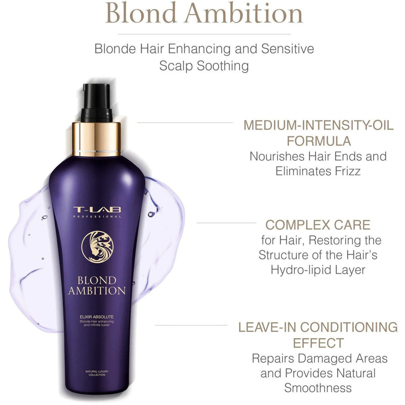 T-LAB Blond Ambition Elixir Absolute Serumas šviesintiems plaukams, 150ml