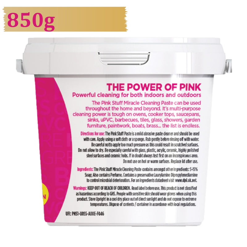THE PINK STUFF Stardrops Miracle Cleaning Paste 850 g, valomoji pasta visų rūšių nešvarumams ir dėmėms, efektyviai valo riebalų dėmes nuo visų paviršių