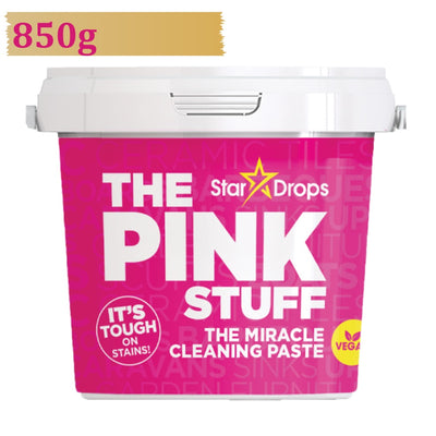 THE PINK STUFF Stardrops Miracle Cleaning Paste 850 g, valomoji pasta visų rūšių nešvarumams ir dėmėms, efektyviai valo riebalų dėmes nuo visų paviršių