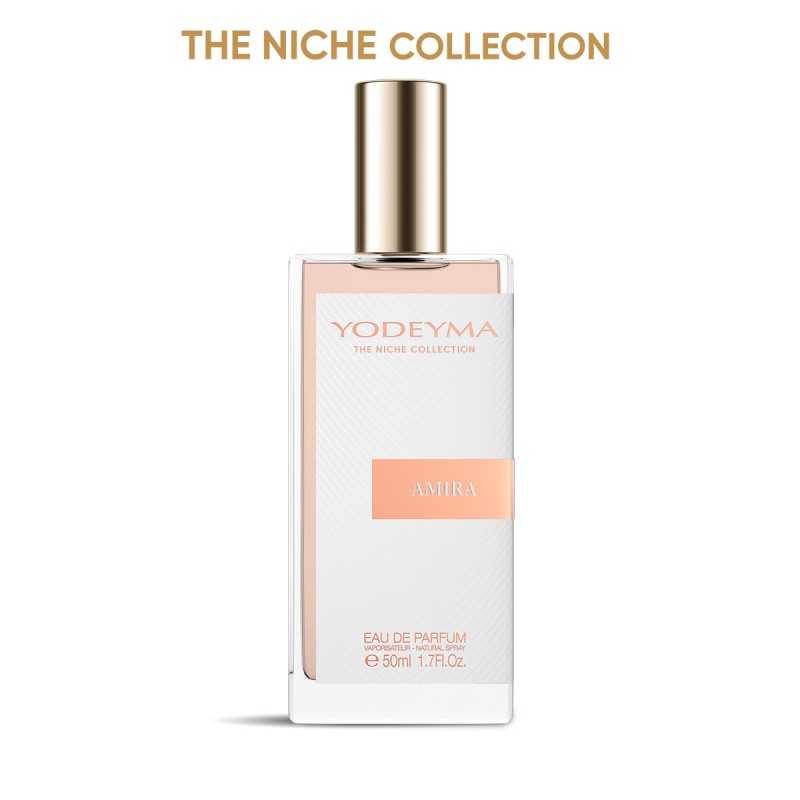 YODEYMA Amira Kvepalai 50ml kvapusis vanduo elegantiškame stiklainyje su aukso dangteliu