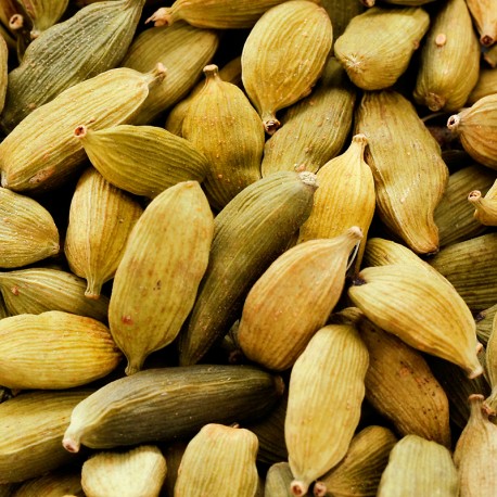 Žaliosios kardamono sėklos, naudojamos YODEYMA Élet vyriškiems kvepalams, užtikrinančioms unikalų aromatą