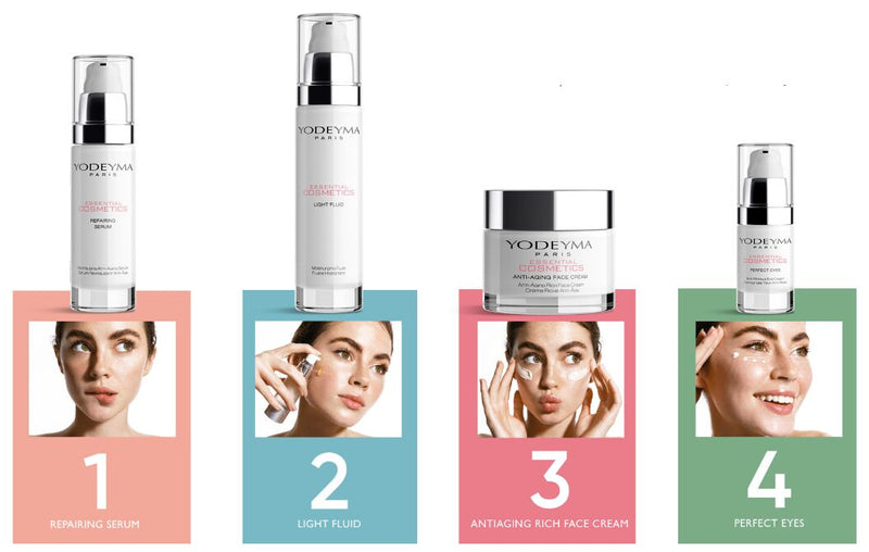 YODEYMA fluidas ir odos priežiūros produktai, skirti jaunatviškam ir sveikam odos spindesiui