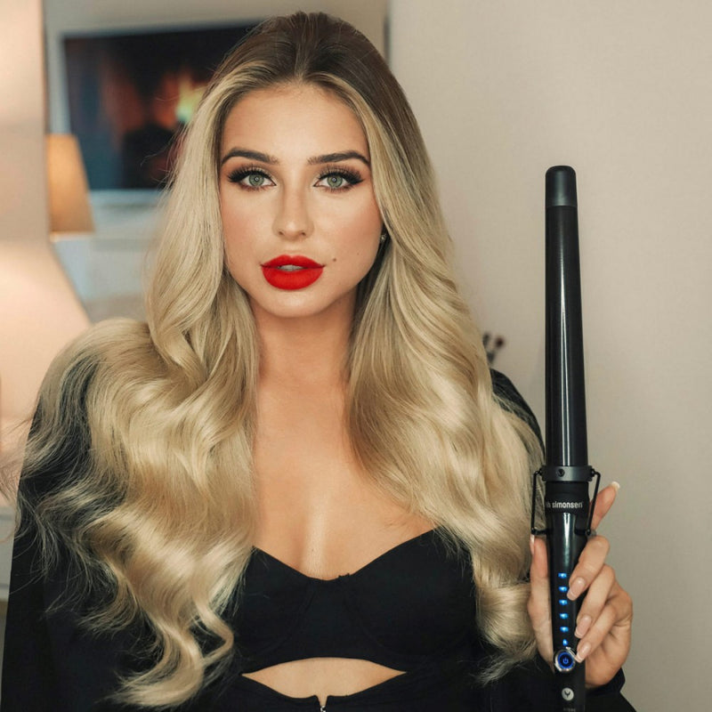 HH Simonsen ROD VS4 Profesionalus Keramikinis Plaukų Garbanojimo Įrankis Storiems Plaukams, apsaugo plaukus nuo pažeidimų ir nuo karščio, plaukų garbanojimo žnyplės