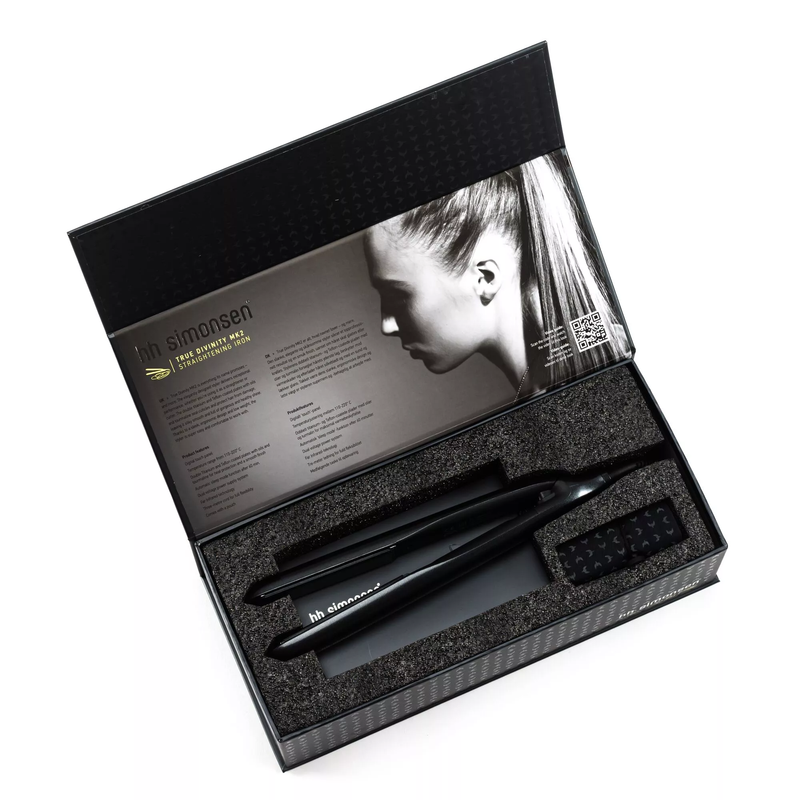 HH Simonsen TRUE DIVINITY MK2 Profesionalus Keramikinis plaukų tiesintuvas su jutiminiu ekranu ir Gražia dovanų dėžute