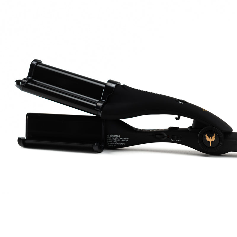 HH Simonsen ROD VS5 Keramikinės Plaukų Garbanojimo Žnyplės, padės sukurti ilgai išliekančias paplūdimio stiliaus garbanas, puikiai tinka storiems plaukams
