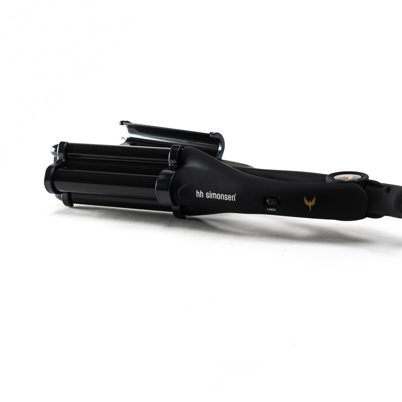 HH Simonsen ROD VS5 Keramikinės Plaukų Garbanojimo Žnyplės, padės sukurti ilgai išliekančias paplūdimio stiliaus garbanas, puikiai tinka storiems plaukams