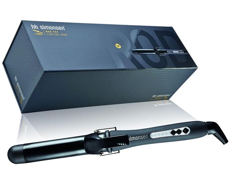 HH SIMONSEN ROD VS7 profesionalios keramikinės plaukų garbanojimo žnyplės skirtos klasikinėms, vienodo dydžio garbanoms formuoti, idealiai tinka garbanoti storus ir ilgus plaukus