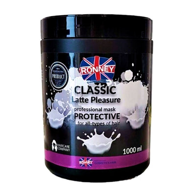 Apsauginė Plaukų Kaukė sausiems ir pažeistiems plaukams, apsaugo plaukus nuo išsausėjimo - Ronney Professional Classic Latte Pleasure