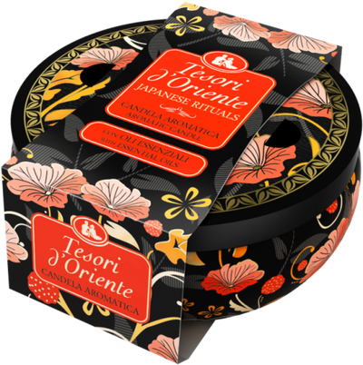 Tesori d'Oriente JAPANESE RITUALS scented candle, perfumed candle, Parfumuota Kvepianti Namų Žvakė, aromatinė žvakė, bičių vaško žvakė, sojų vaško žvakė, stilinga kvepianti žvakė, rytietiško stiliaus žvakė, ilgai deganti žvakė