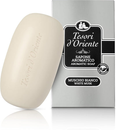 Tesori d'Oriente MUSCHIO BIANCO Aromatinis Muilas, parfumuotas muilas, kvepiantis muilas, prausimosi muilas, vonios muilas, rytietiškas aromatas, rytietiški kvepalai, muskuso kvapas