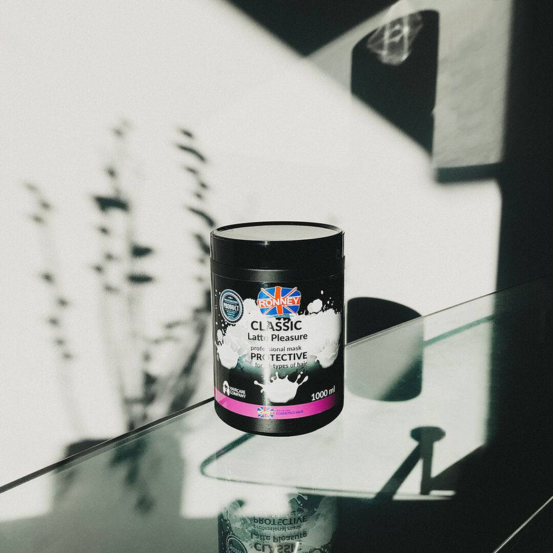 Apsauginė Plaukų Kaukė sausiems ir pažeistiems plaukams, apsaugo plaukus nuo išsausėjimo - Ronney Professional Classic Latte Pleasure