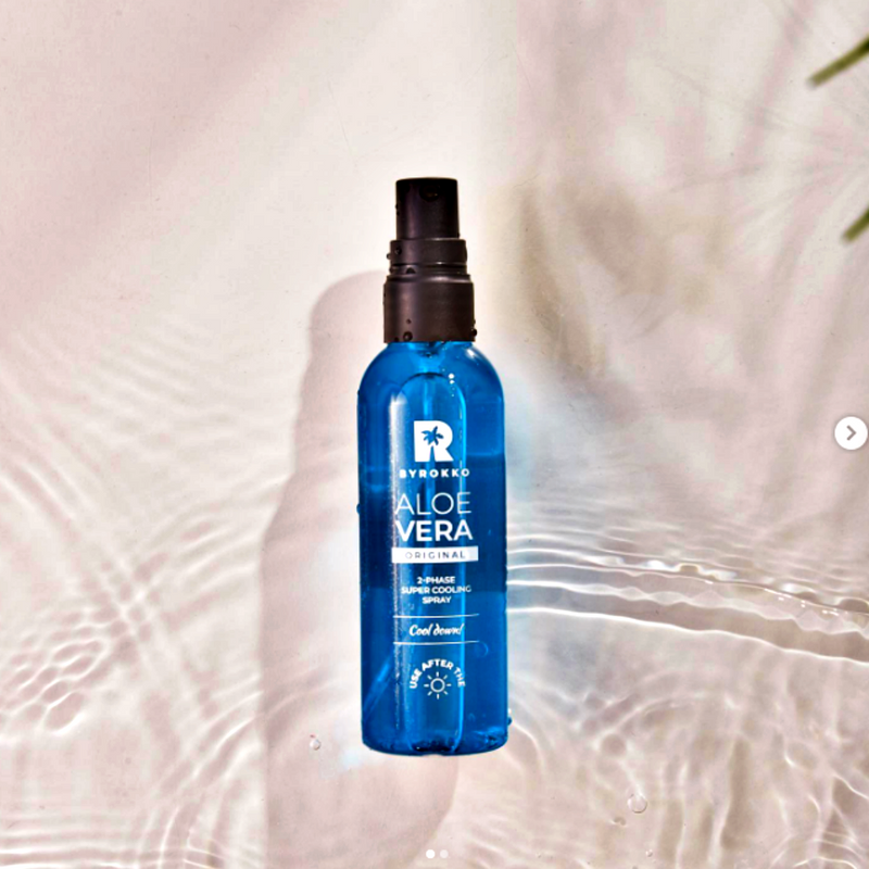 Aloe Vera vėsinantis veido ir kūno purškiklis su hialurono rūgštimi - BYROKKO