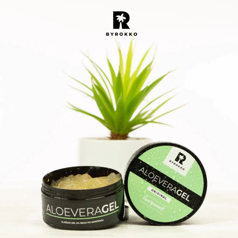 BYROKKO Aloe Vera Drėkinamasis gelis po deginimosi saulėje ir soliariume
