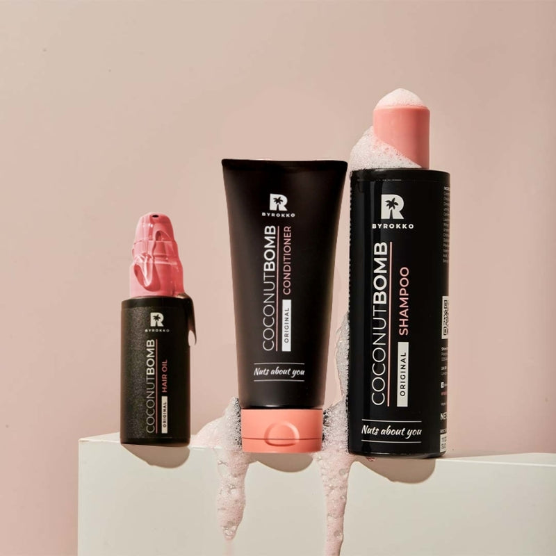 BYROKKO Coconut Bomb Luxury Hair Bundle Prabangus plaukų priežiūros priemonių rinkinys
