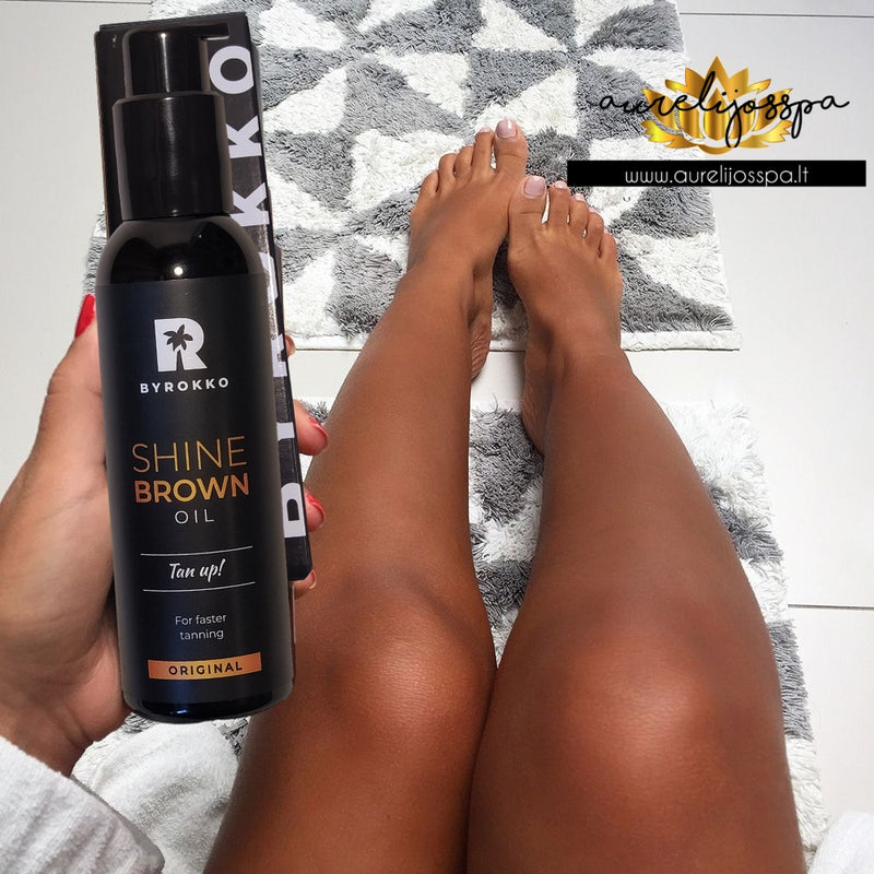 Įdegio aliejus deginimuisi saulėje ir soliariume - BYROKKO