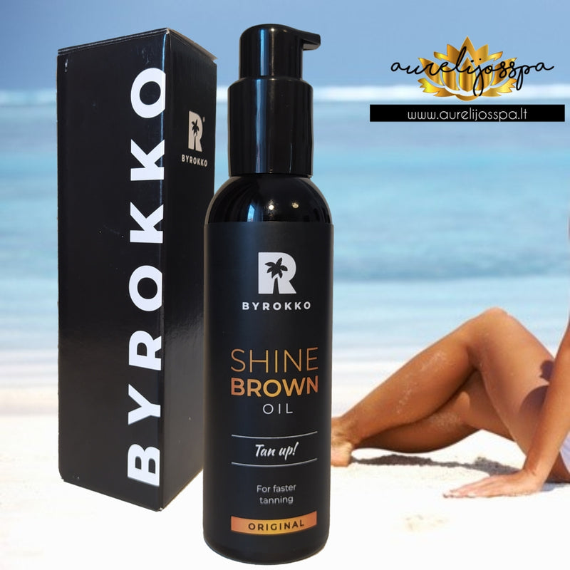 Įdegio akseleratorius deginimuisi saulėje ir soliariume Shine Brown - BYROKKO