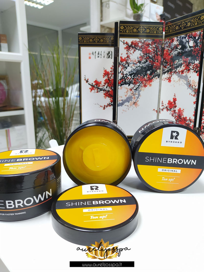Soliariumo kremas įdegio akseleratorius Shine Brown - BYROKKO