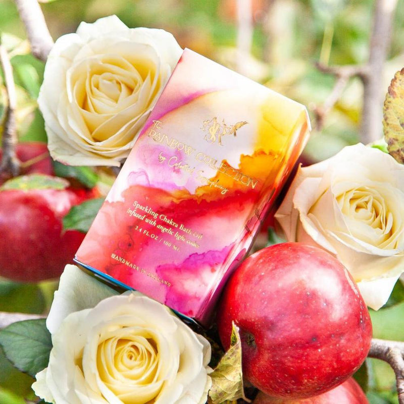 Prabangus putojantis vonios aliejus su Ametisto kristalais ir natūraliais eteriniais aliejais - Celestial Symphony