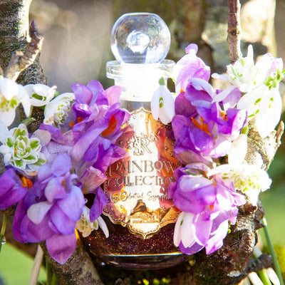 Prabangus putojantis vonios aliejus su Ametisto kristalais ir natūraliais eteriniais aliejais - Celestial Symphony