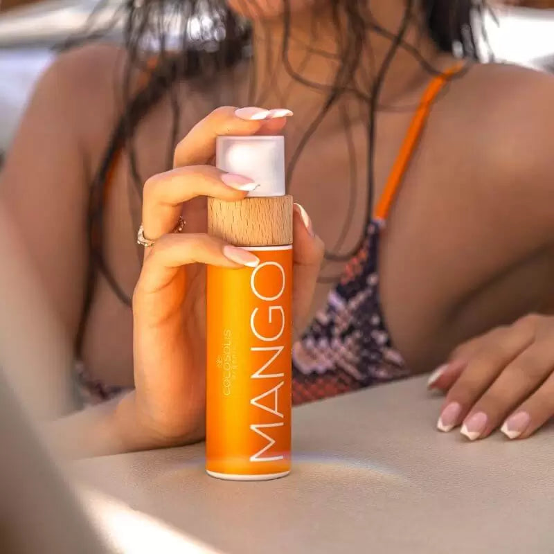 COCOSOLIS Organiškas Mangų Įdegio Aliejus Kūnui MANGO tanning oil, įdegiui saulėje ir soliariume